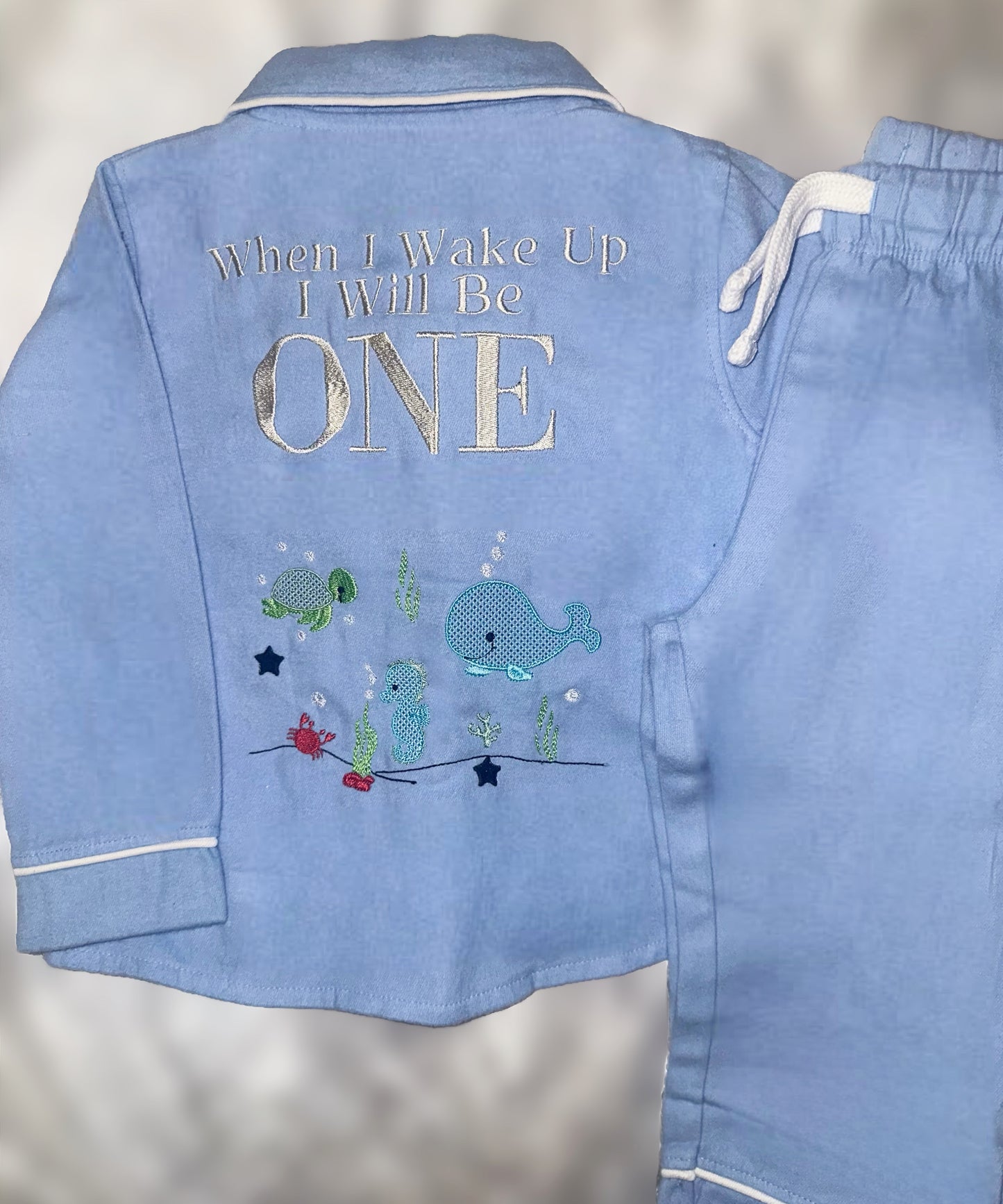 Sea Themed 1st Birthday Pyjamas