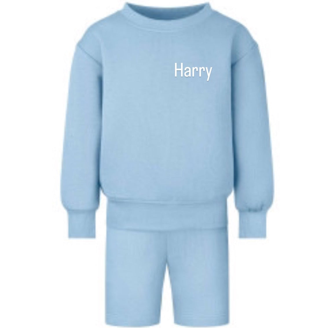 Sweatshirt & Shorts Set - Sky Blue