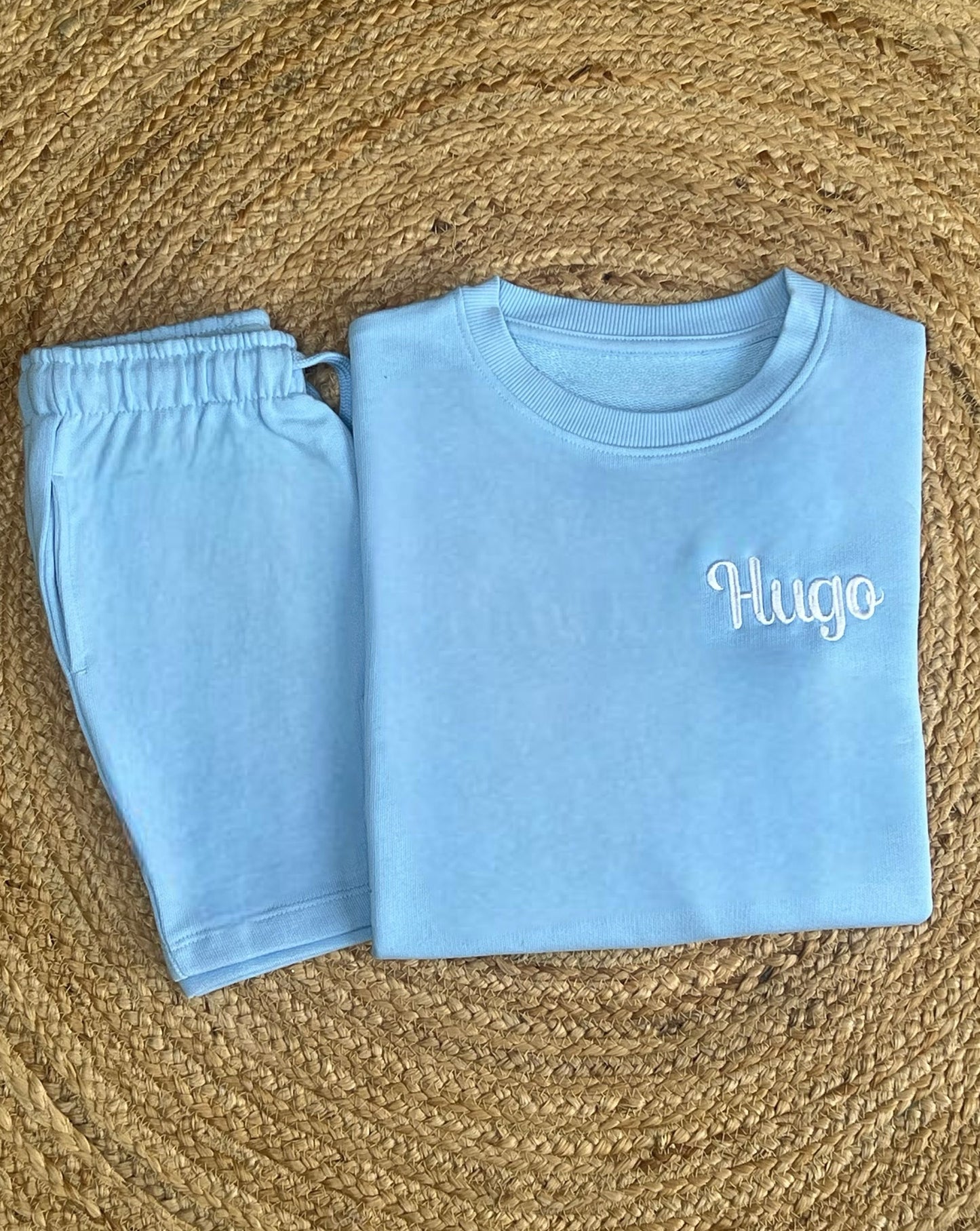 Sweatshirt & Shorts Set - Sky Blue