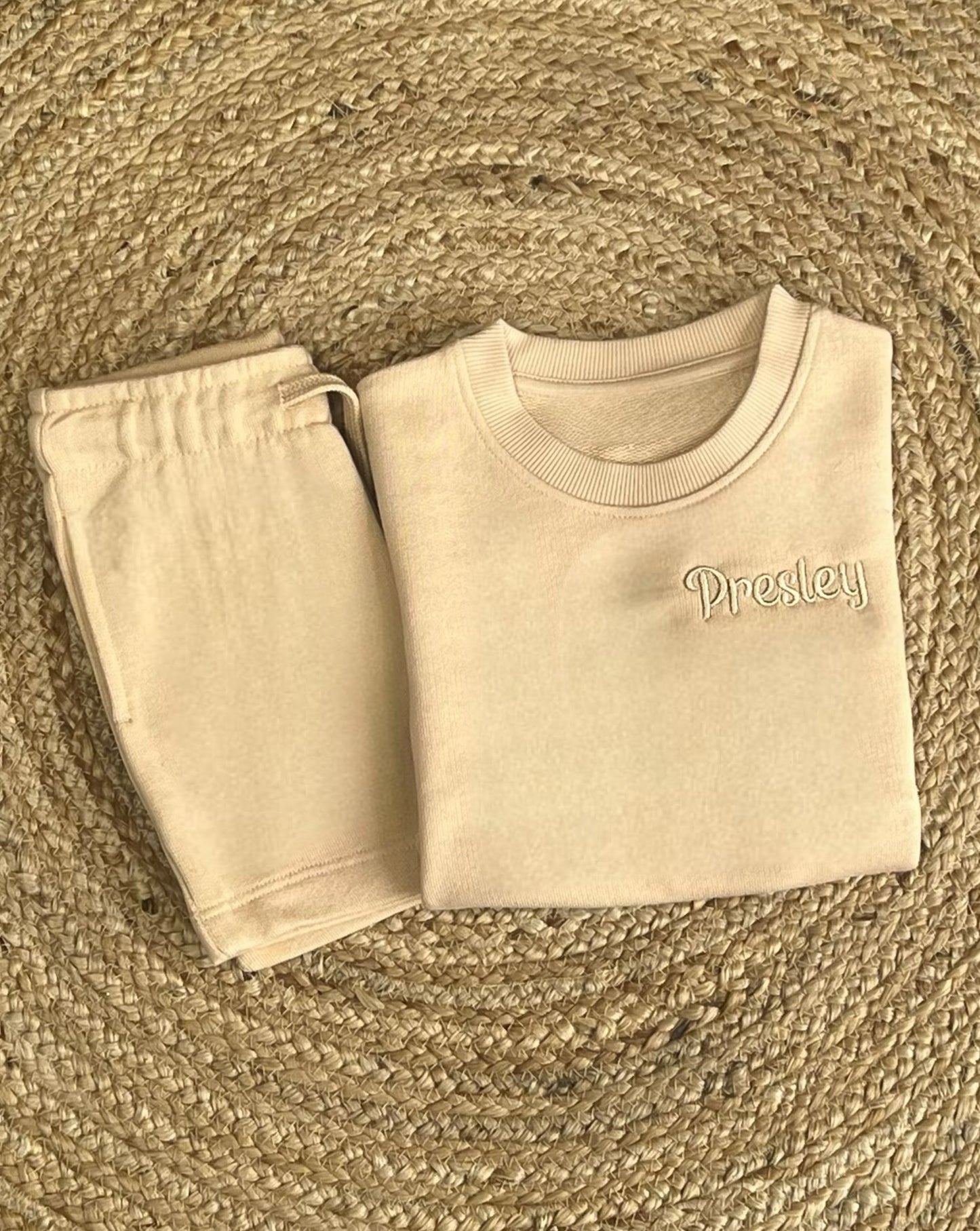 Sweatshirt & Shorts Set - Sand