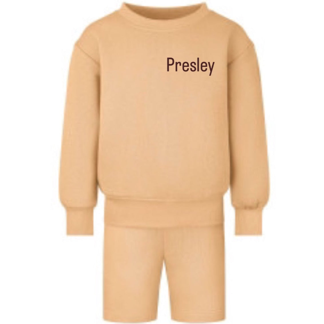Sweatshirt & Shorts Set - Sand