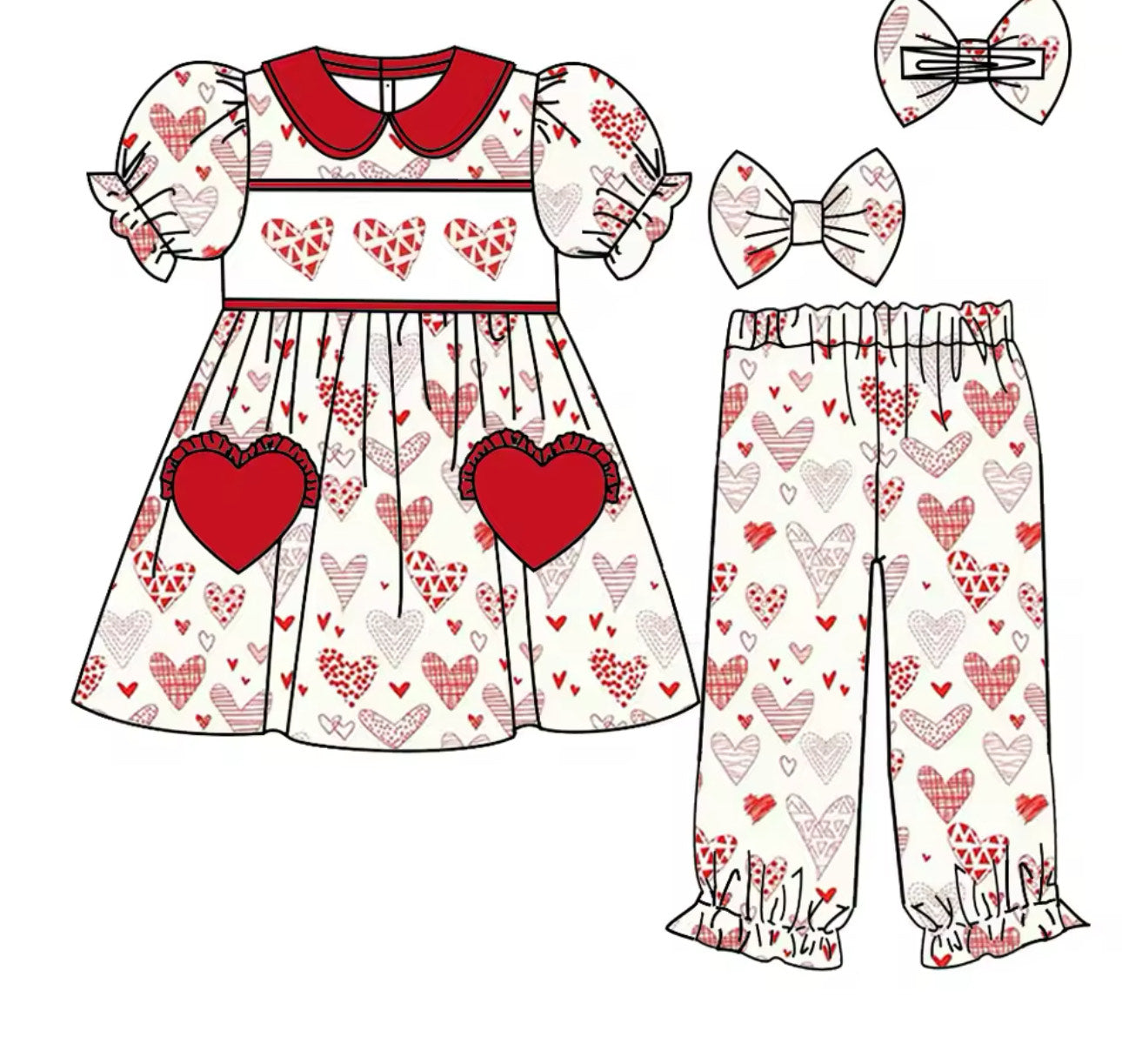 Frilly Hearts Pyjamas