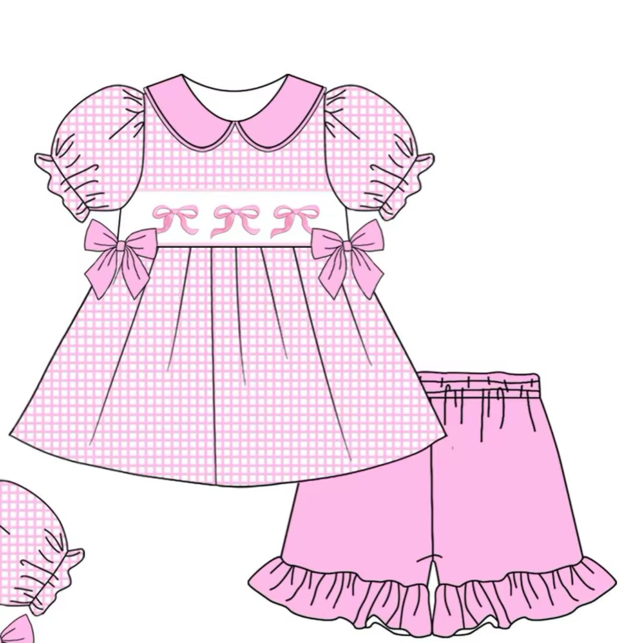 Pink Bow Two-Piece Set