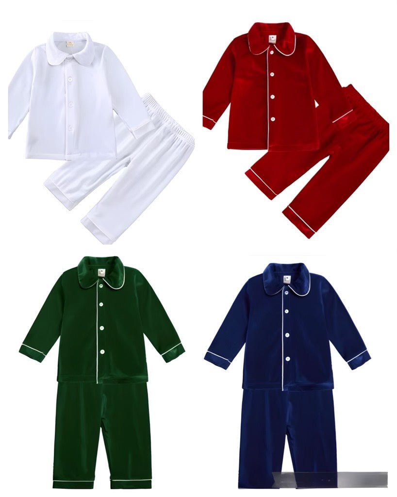 Kids Cotton Velour Pyjamas- Pre Order
