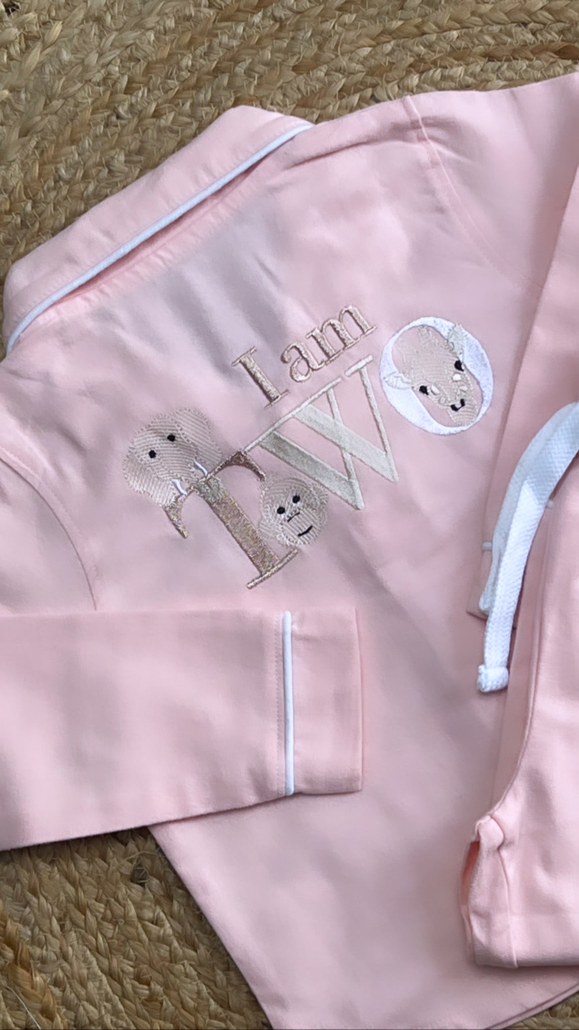 Girls Rose Gold Safari Birthday Pyjamas