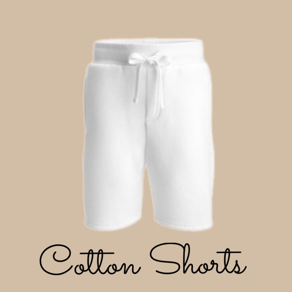 White Everyday Cotton Shorts - Non Embroidered