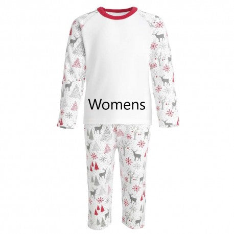 Womens Reindeer Print Pyjamas