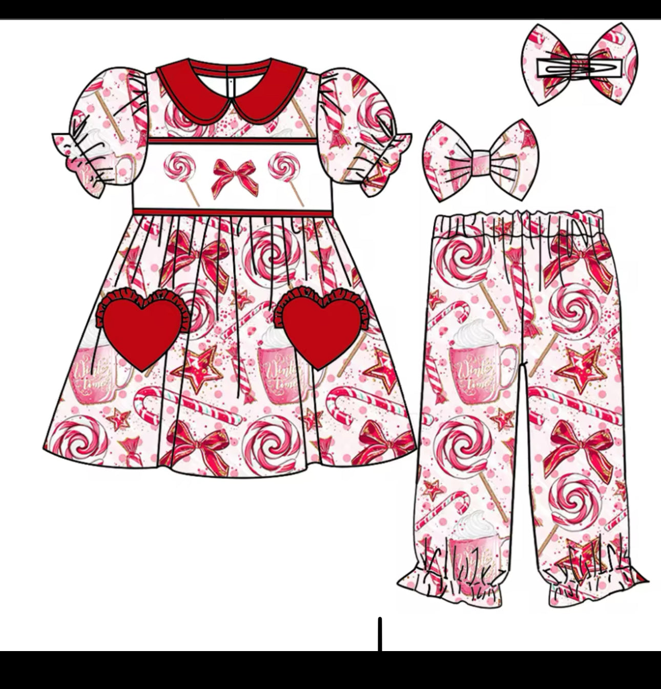 Smocked Candy Pjs