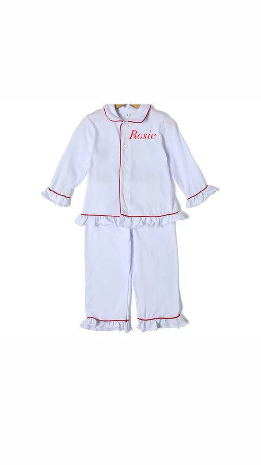 Classic Frilled  Christmas Pyjamas