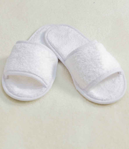 Open Toe Towelling Slippers