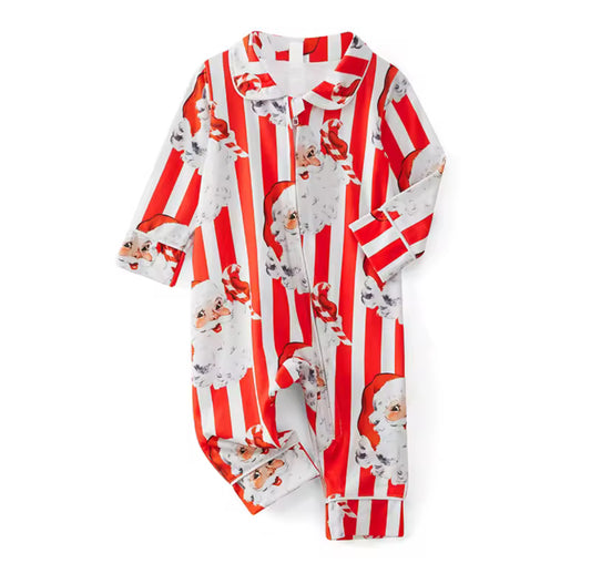 Santa Striped Babygrow