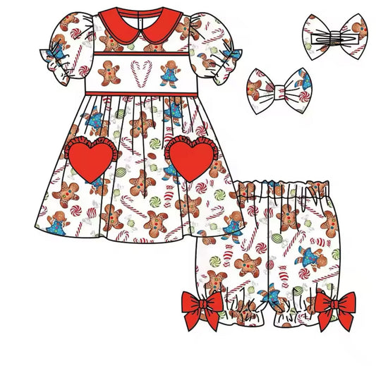 Smocked Gingerbread Pjs