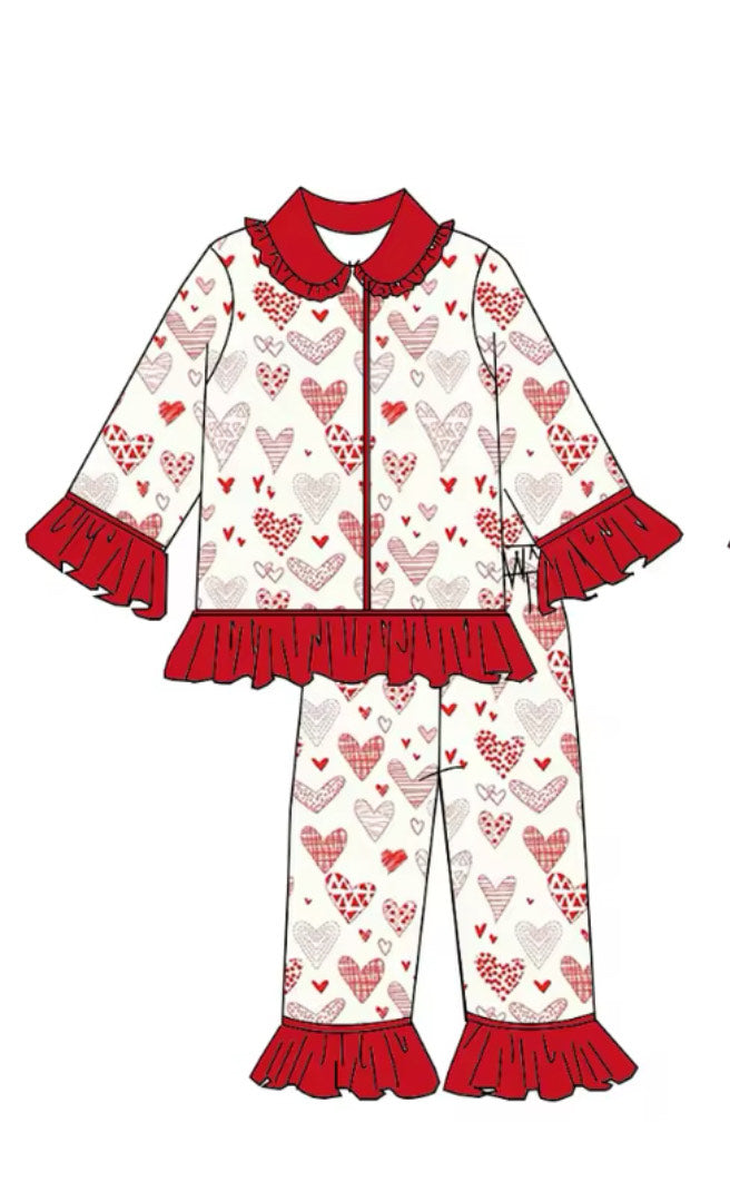 Red Hearts Pyjamas