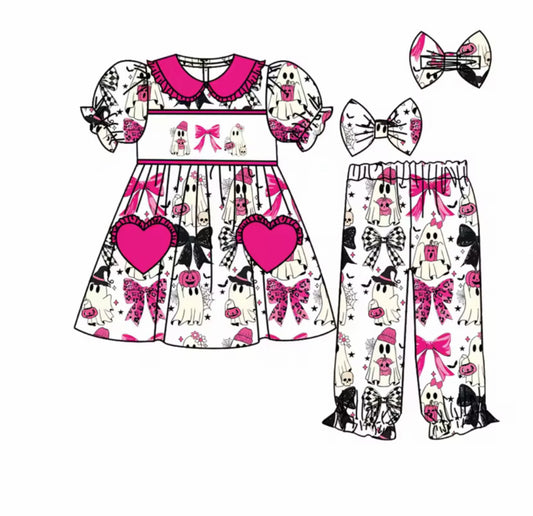 Frilled Leopard Bow Pyjamas