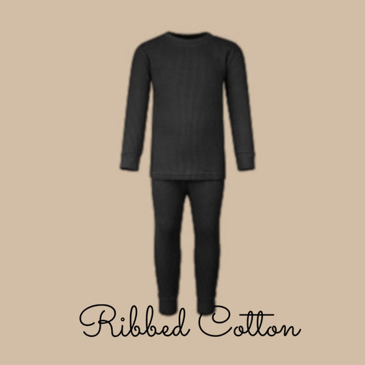 Name or Initial Cotton Loungeset - Black
