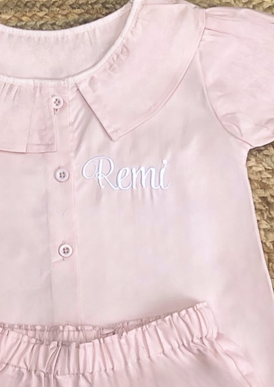 Linen T-Shirt & Shorts Set - Dusty Pink