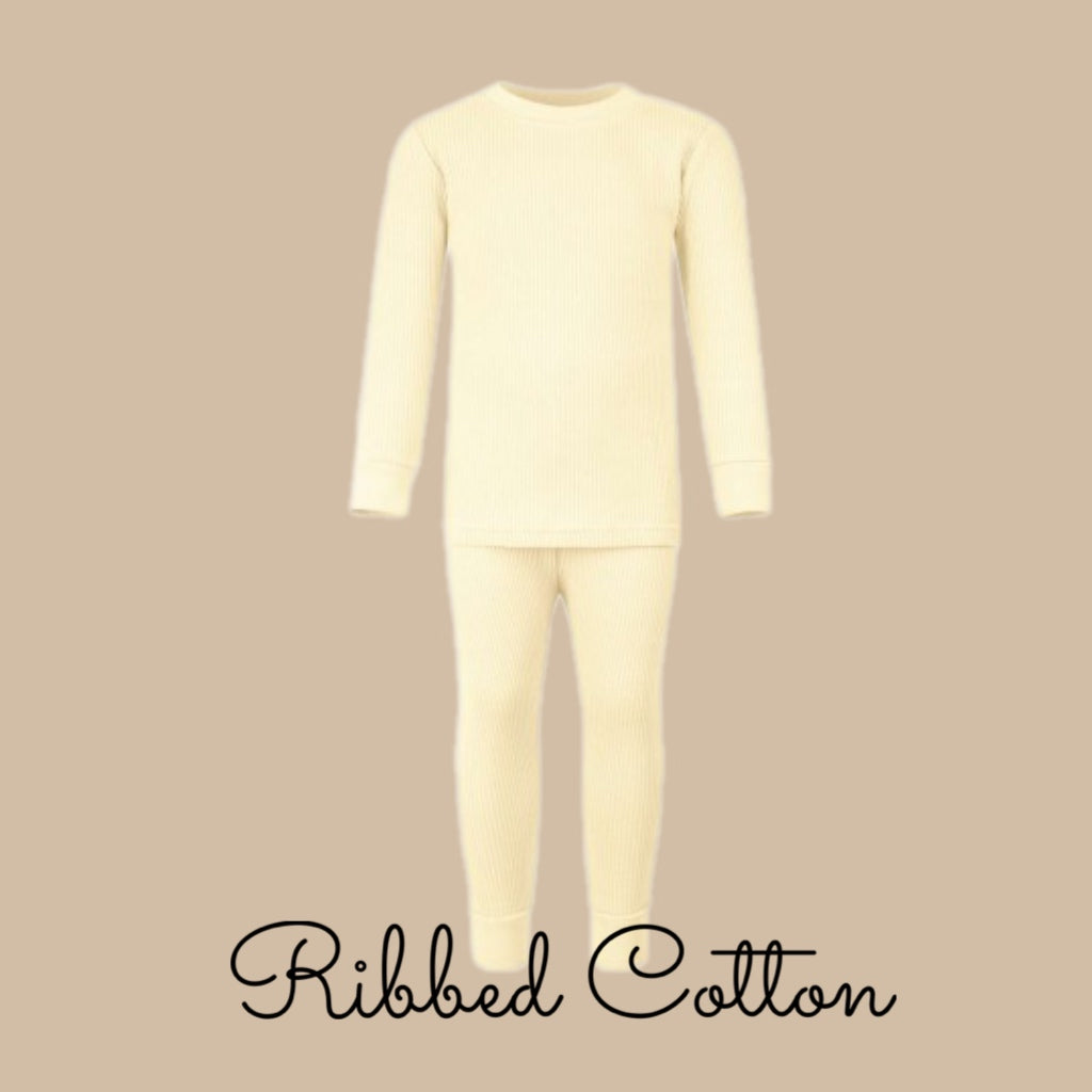 Name or Initial Ribbed Cotton Loungeset