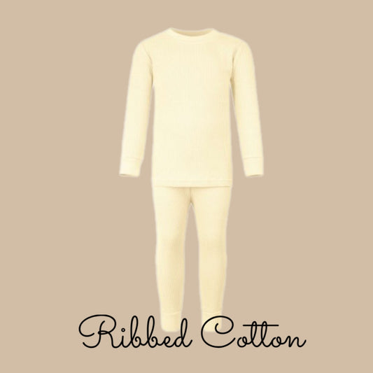 Name or Initial Ribbed Cotton Loungeset