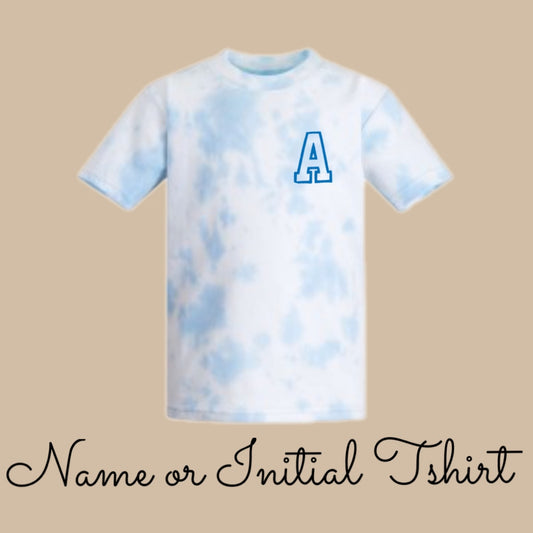 Name or Initial Cotton T-shirt - Tye Die