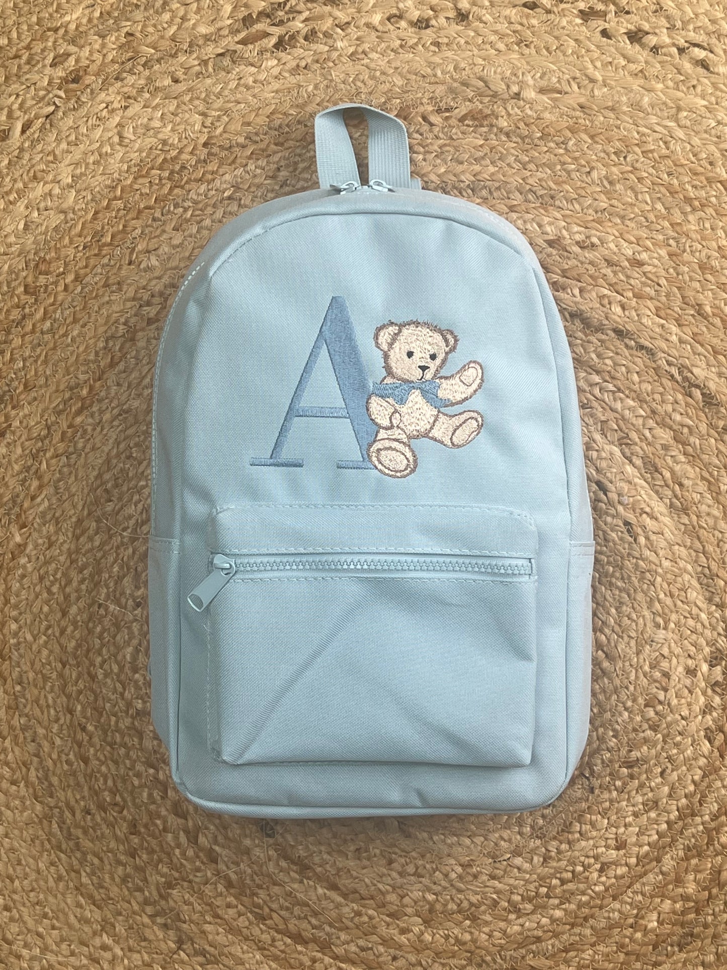 Teddy Bear Initial Backpack