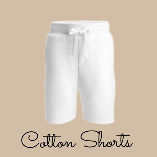 White Everyday Cotton Shorts - Non Embroidered